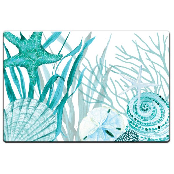 Anti Fatigue Beach Coastal Kitchen Floor Mat Coral Life